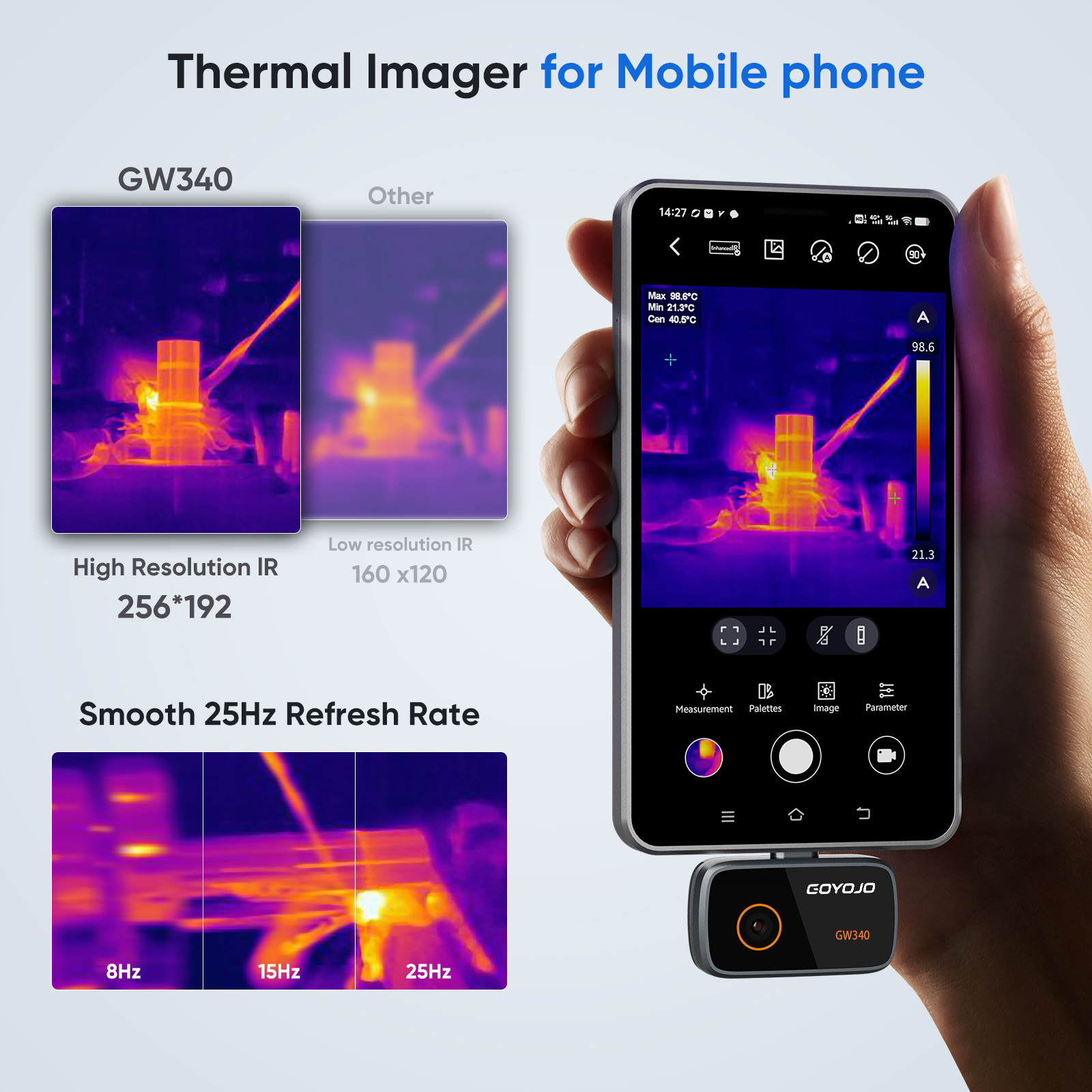GOYOJO Thermal Camera for IPho - Thermal Imaging Camera 256X192 review and price