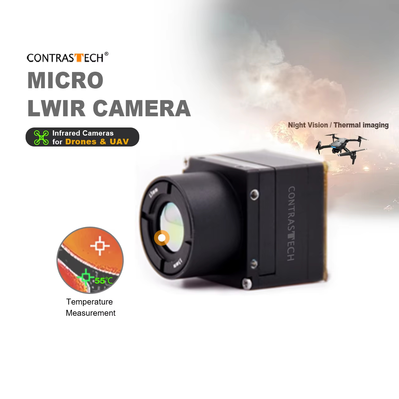 640x512 LWIR Shutterless Radio - Thermal Imager Drone Gimbal review and price